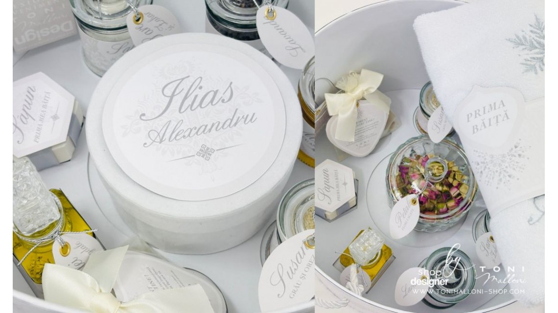 Set Prima Baita cu nasii dupa Botez pentru Băieți cu fulgi de nea 14